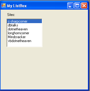 ListBox Output 2