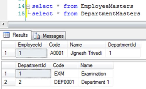 query output