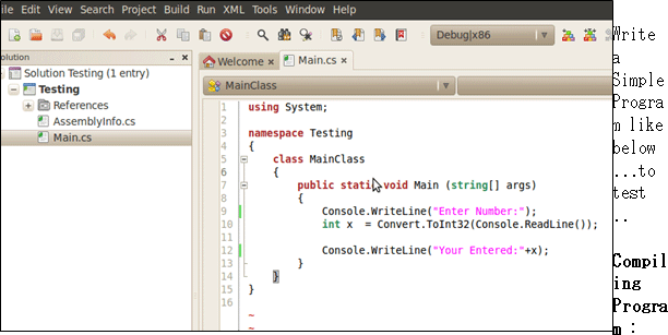 Steps In Compiling And Running A C# Program