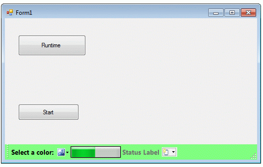 status strip in c Status strip in c