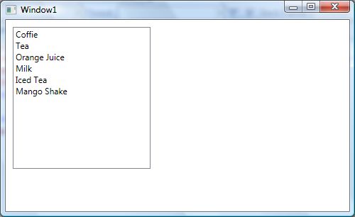 ListBox with items