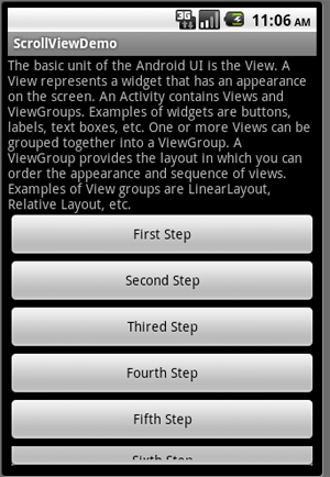 LinearLayout Display