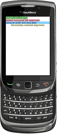 VerticalFieldManager in blackberry