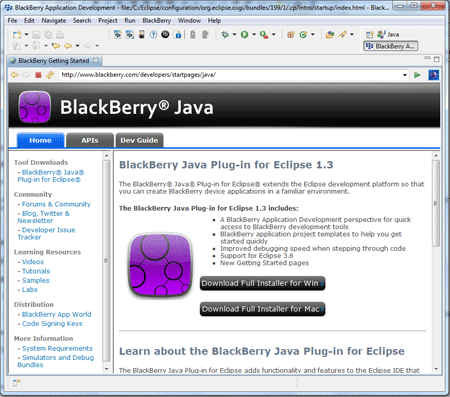 eclipse for blackberry