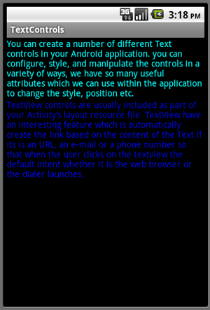 textview in android