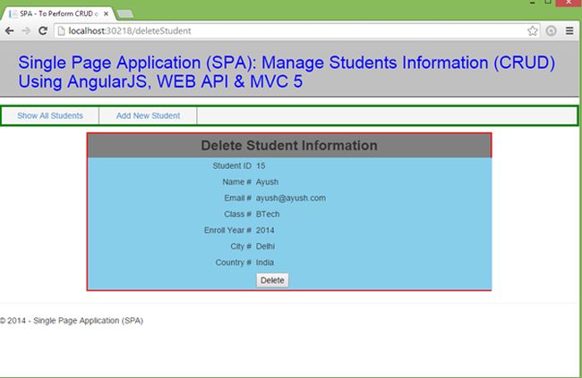 delete student information