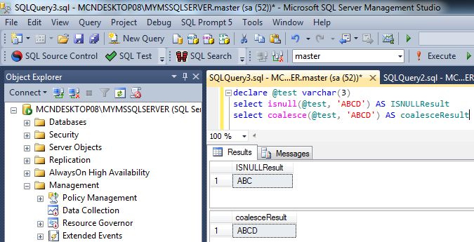 Sql Select Isnull Then