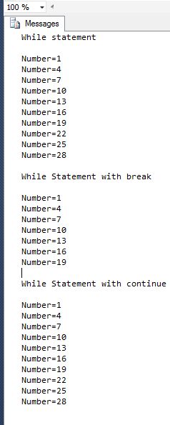 Transact Sql While Loop Example