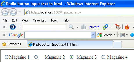 html5 input type radio button