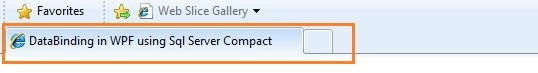 DataBinding in WPF using Sql Server Compact