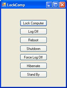 Lock, LogOff, Shutdown