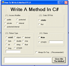 How to write functions in c sharp