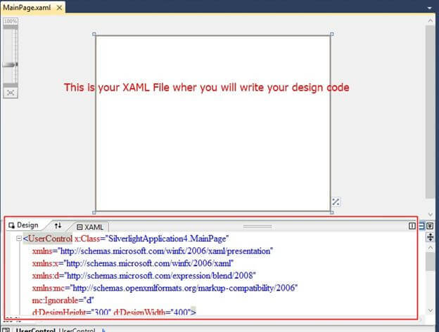 XAML page