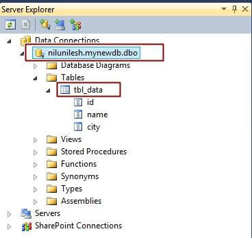Make Connection between SQL Server Management Studio and Visual Studio 2010