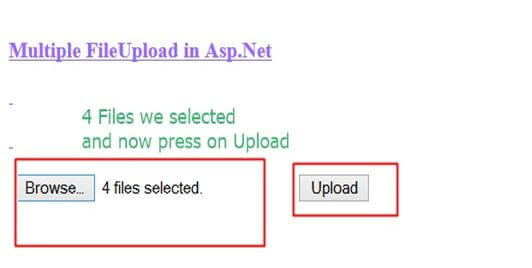 Multiple Files Upload Using File Upload Control in ASP.Net