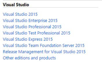 version of visual studio