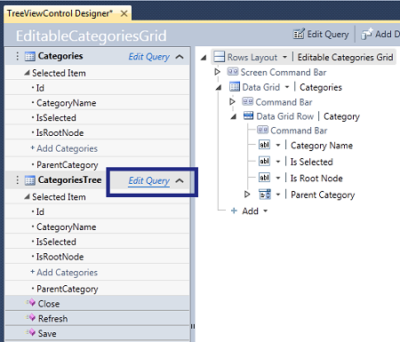 TreeView Control in Visual Studio LightSwtch 2011
