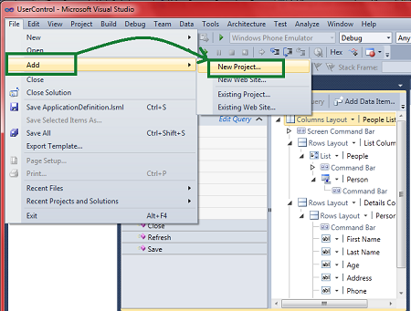 User Control in Visual Studio LightSwitch 2011