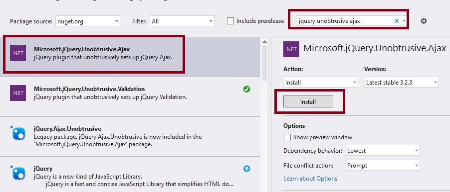ajax.beginform in asp.net mvc 5