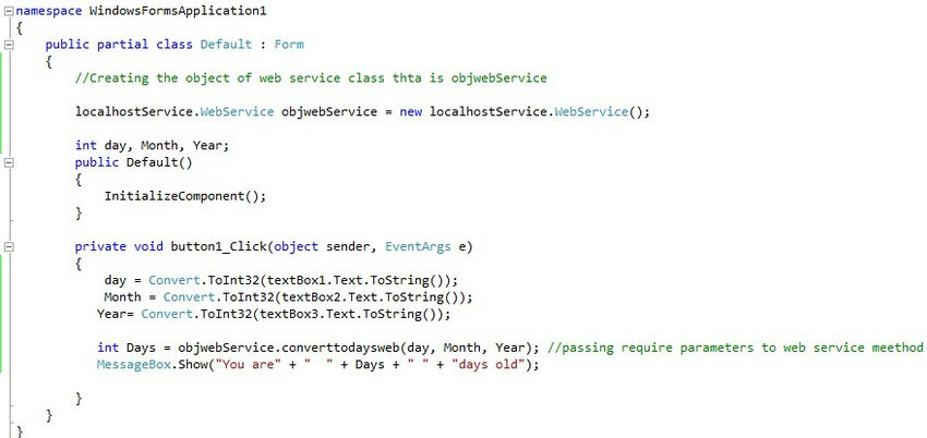 Consuming Web Service In Windows Application