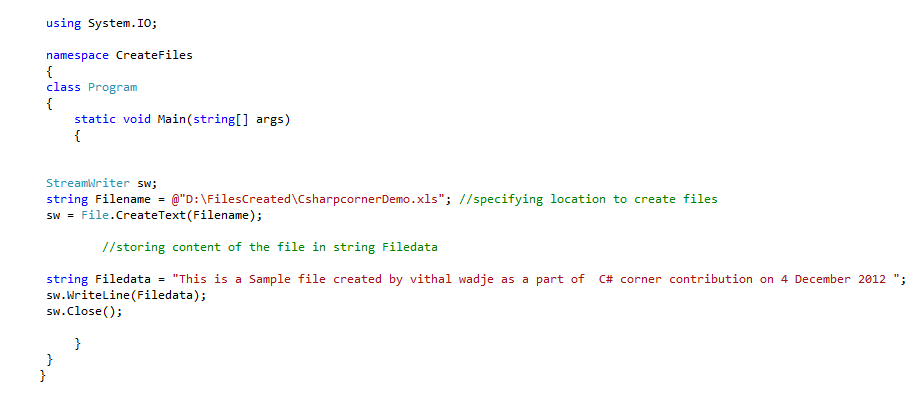Create Text Word Excel and PDF File Using C# Console Application