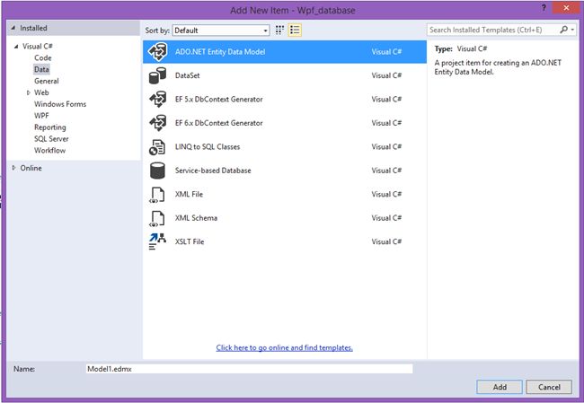 Data Binding in WPF DataGrid Control Using SQL Server Database Via LINQ