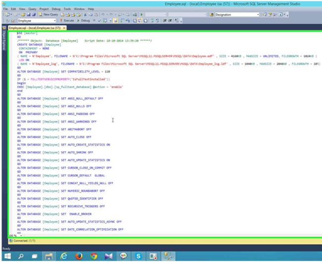 Generating Scripts in SQL Server