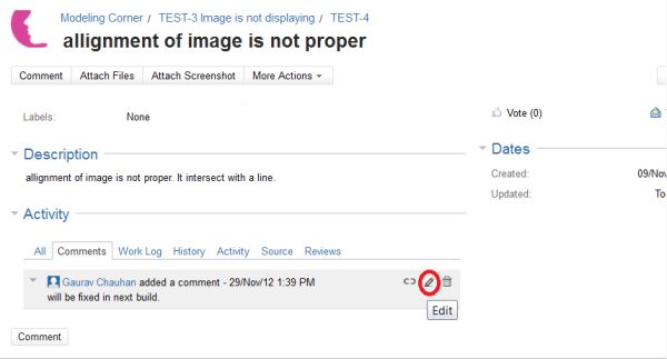 Edit and Delete a Comment in an Issue in JIRA Tool