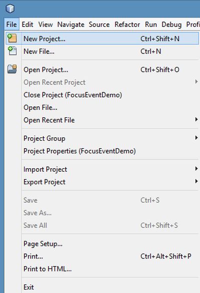 FocusListener in Java
