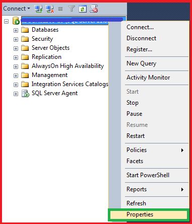 enable Mixed Mode/SQL Server Authentication mode
