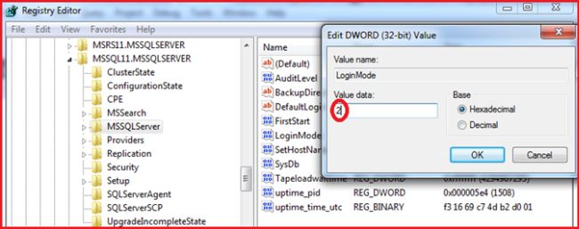 Enabling Mixed Mode Authentication with Registry