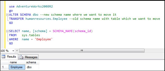 Transferring ‘Employee’ table