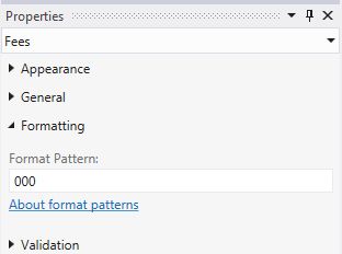 Format Pattern for three digit place holder