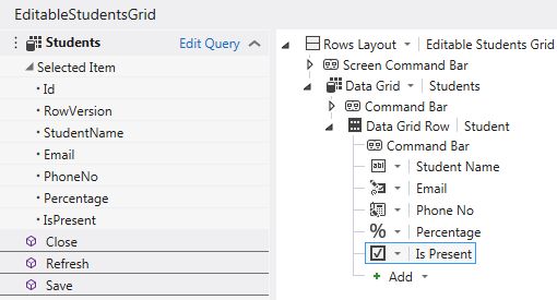 Select IsPresent Field