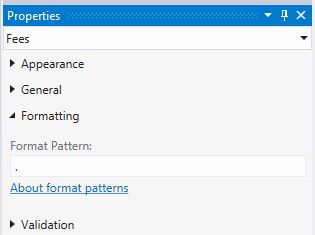 Decimal Point in Pattern Property