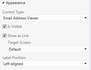 Mark Show As Link in Property Window