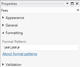 Format pattern with double backslash