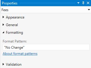 Submit No Change String in Format Pattern