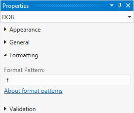 Full Date Short Time Format Specifier Properties
