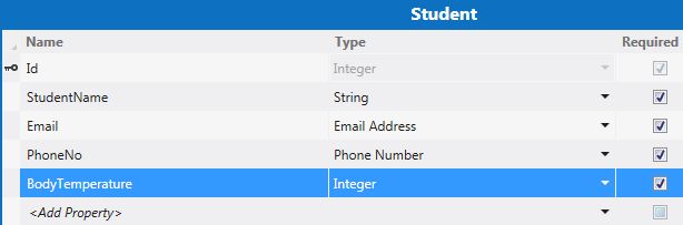 Select body temperature from table