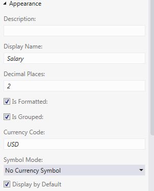 properties with no currency symbol