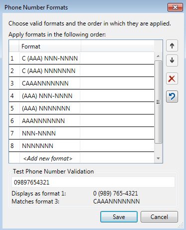 Eleven digit Phone No format