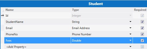 Select Fees from Student
