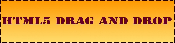 HTML5 Drag and Drop