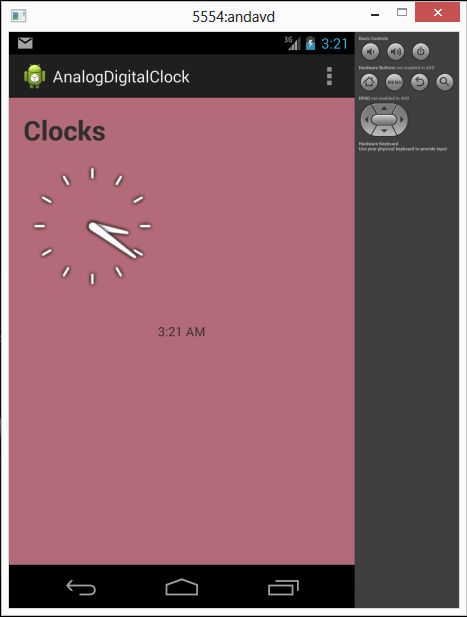 Analog and Digital Clocks in Android