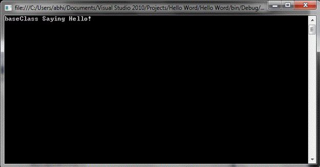 method overriding in c#