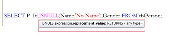 Replace Nulls With Specified Values in SQL Server