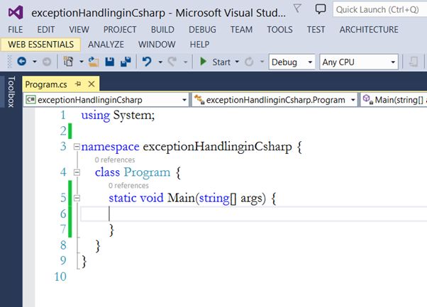Exceptions and Exception Handling in C#