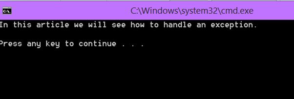 Exception Handling in C# – Csharp Star