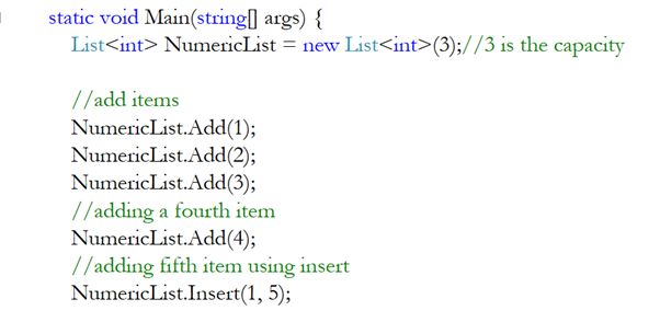 List in C#